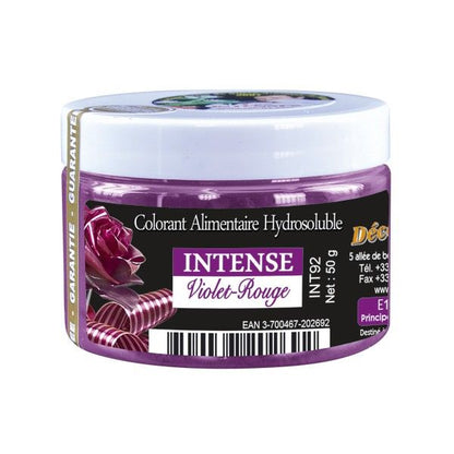 DECO RELIEF COLOUR  INTENSIVE WATER SOLUBLE FOOD COLOUR -Red Purple -50g  INT92