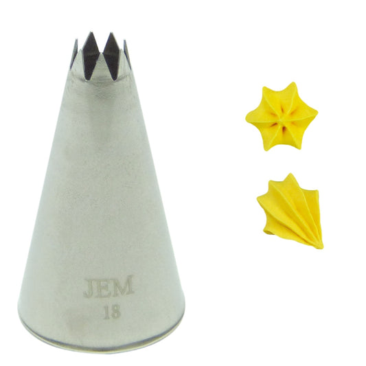 JEM Open Star Piping Nozzle No 18 #NZ18