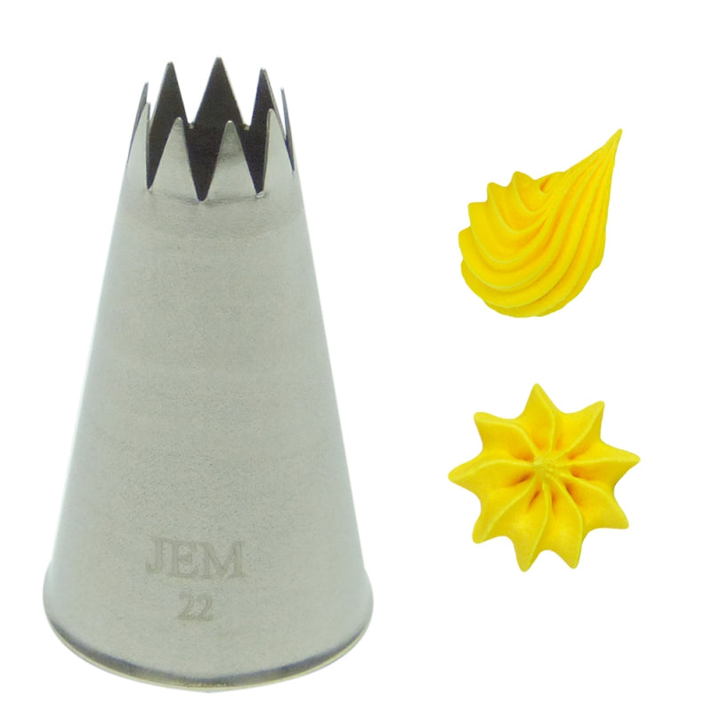 JEM Open Star Piping Nozzle No 22