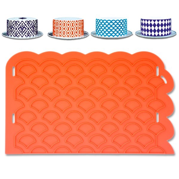 Lay-On Design Silicone Mat for cake sides - Fan