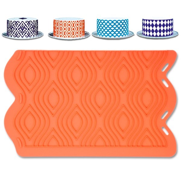 Lay-On Design Silicone Mat for cake sides - Ripple / Wave