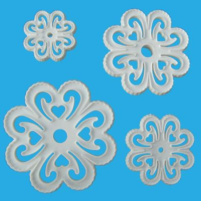 OP Lacy Heart Cutter Set of 4 #OP-LH 1-4