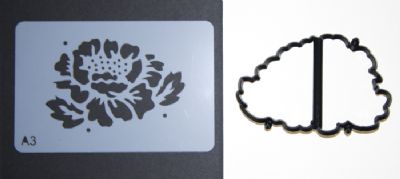 Open Rose Stencil and cutter set -PC