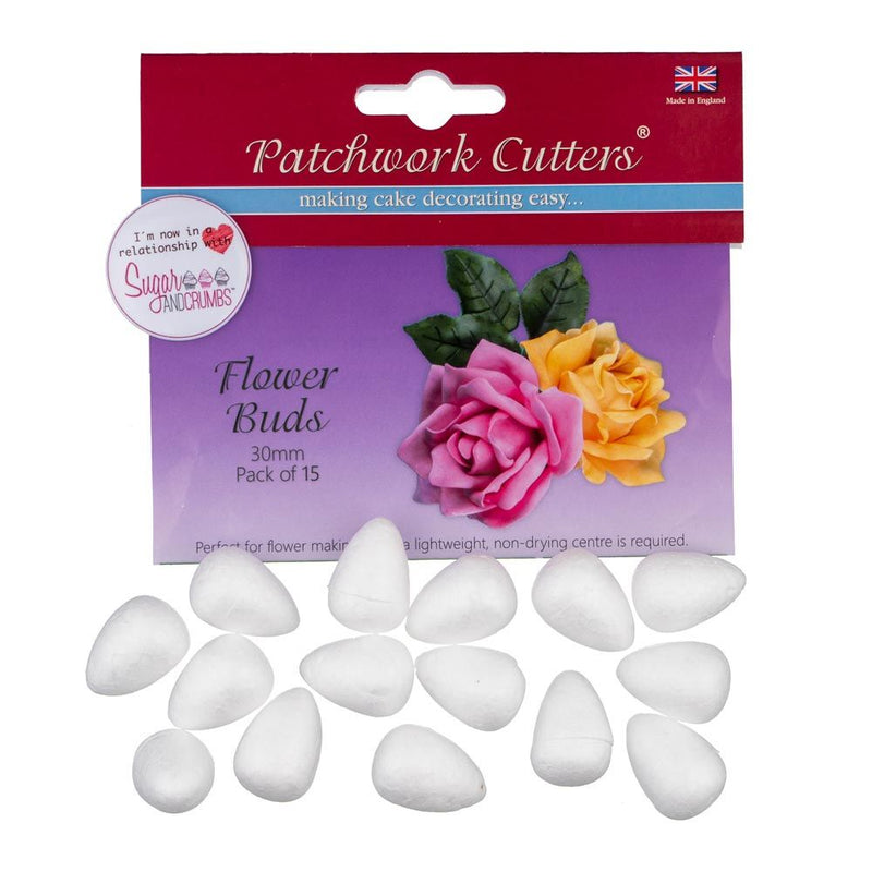 Patchwork Cutters Flower Buds 30mm Pack of 15