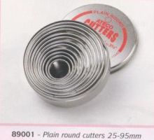 Plain round cutter set - stainless steel