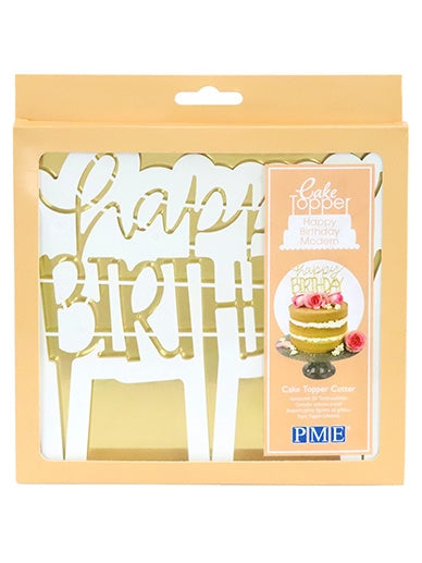 PME Cake Topper Cutter, Happy Birthday - Modern