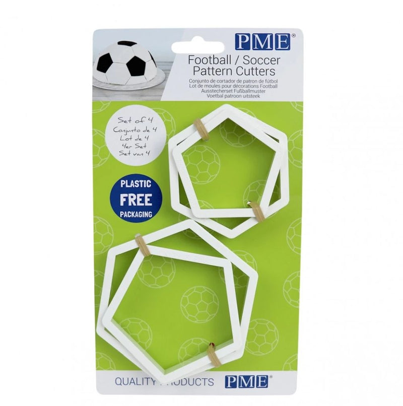 PME Football/soccer/ Hexagon Pattern Cutters Food Grade Plastic