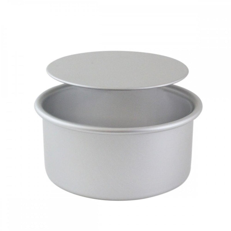 PME 4 x 3 inch  Anodised Aluminium 3 inch Deep Round Cake Tin With Loose Base, 4" (102mm)
