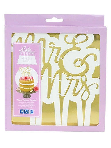 PME Cake Topper Cutter, Mr & Mrs - Script