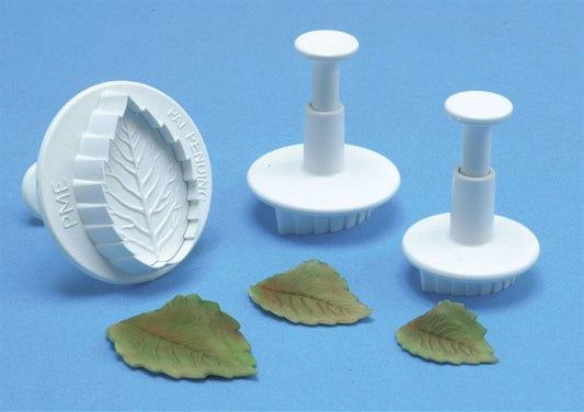 PME Extra large veined Rose Leaf - Set of 3 (XL) #RLL660