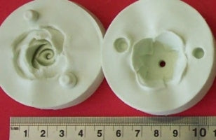 Rose & Calyx - 3D 30mm diameter