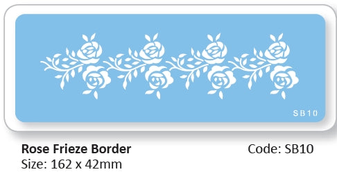 Stencil Rose Frieze Border