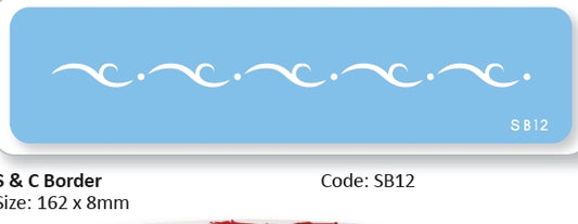 Stencil S & C Scroll Border