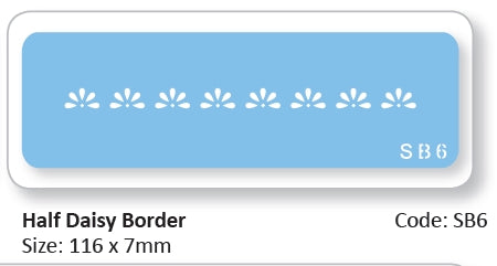 Stencil Half Daisy Border