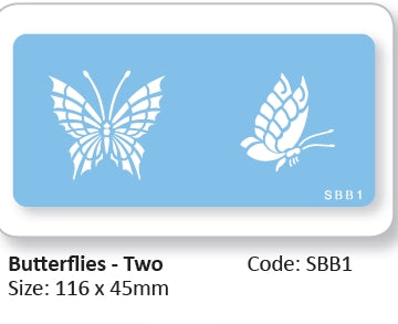 Stencil Butterflies - Two , Stencil  -#-SBB1