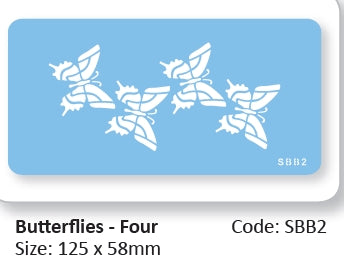 Stencil Butterflies - Four,  -
