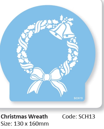 Stencil Christmas Wreath (Circle)  SCH13