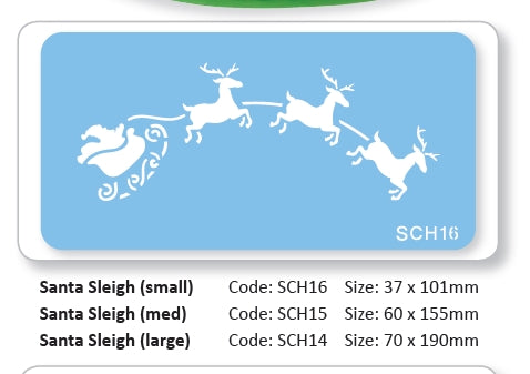 Stencil Santa Sleigh