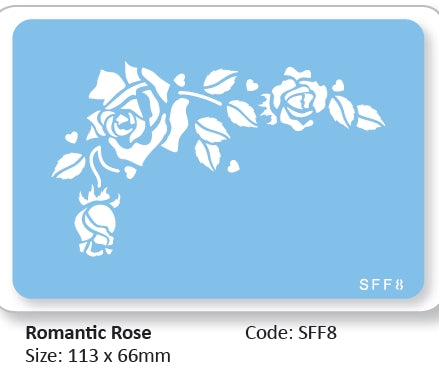 Stencil Romantic Rose