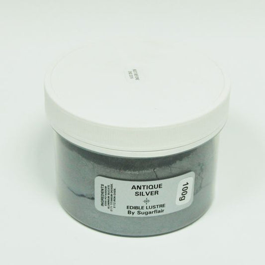 Sugarflair Lustre  Dusting -Antique Silver 100g Value pack