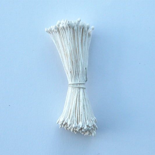 White Medium Pointed Dull Stamen #FSPO10  (app. 144pieces 288 heads)