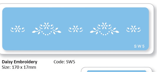 Stencil Daisy Embroidery  by JEM #SW5