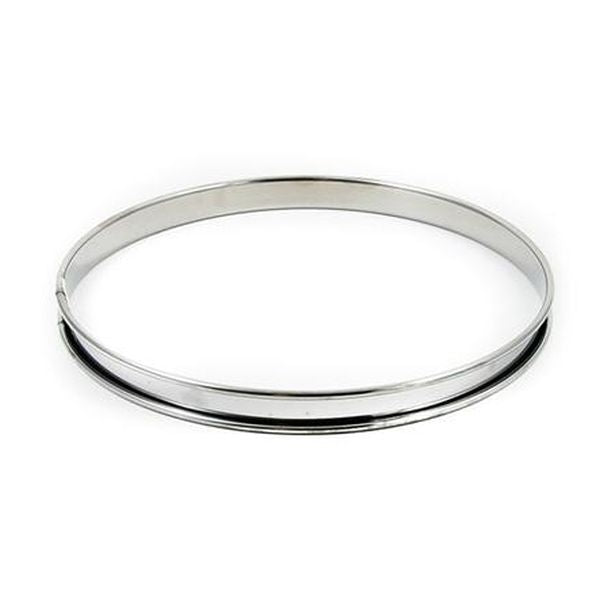 RING -Deco Relief Stainless Steel rolled edge Tart Ring 32cm x 2cm