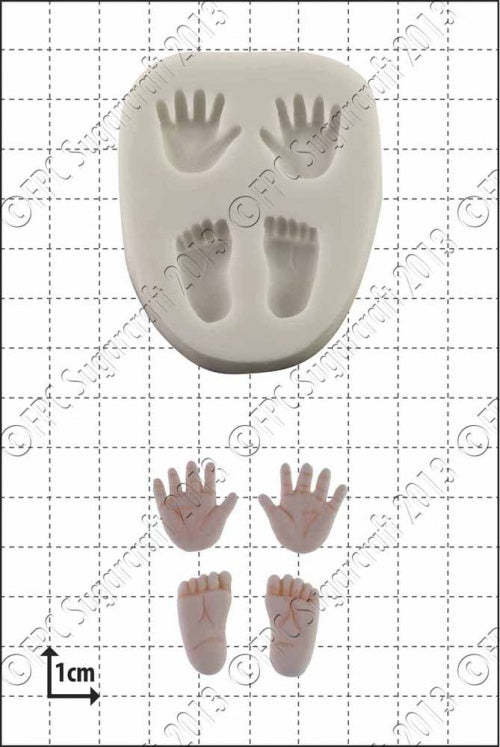 Tiny Hands and Feet' Silicone Mould by FPC