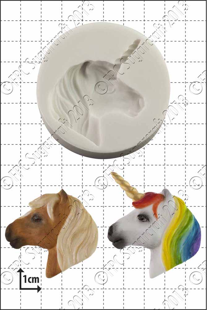 Unicorn Head Silicone Mould BY PFC C062