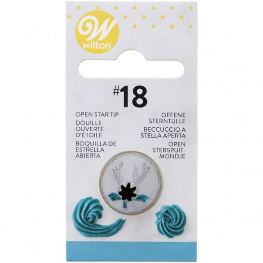 Open Star Decorating Tip #018 Wilton Nozzle
