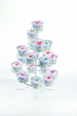 Cupcake Spiral Stand - White - Holds 19 cakes - 460mm tall